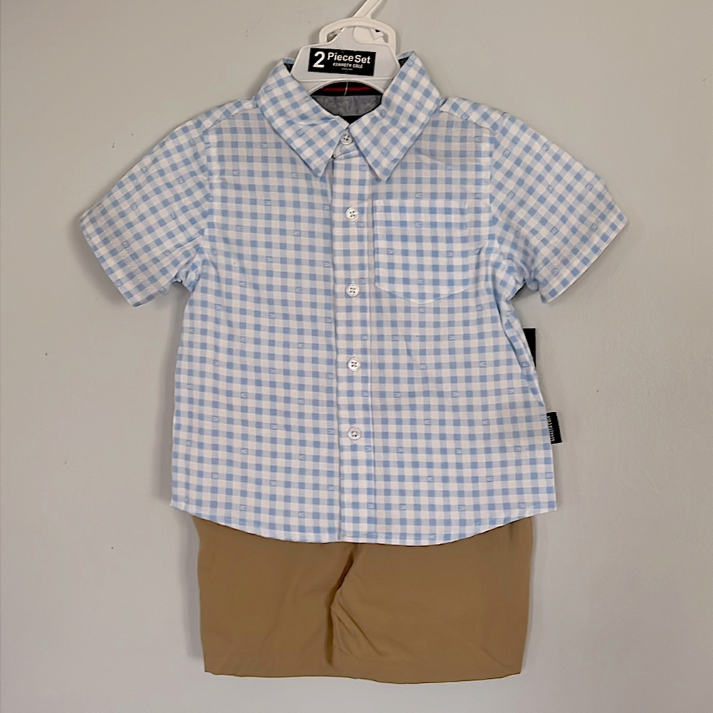 New Keneth Cole New York 2 piece set, shirt and short, 18 month size